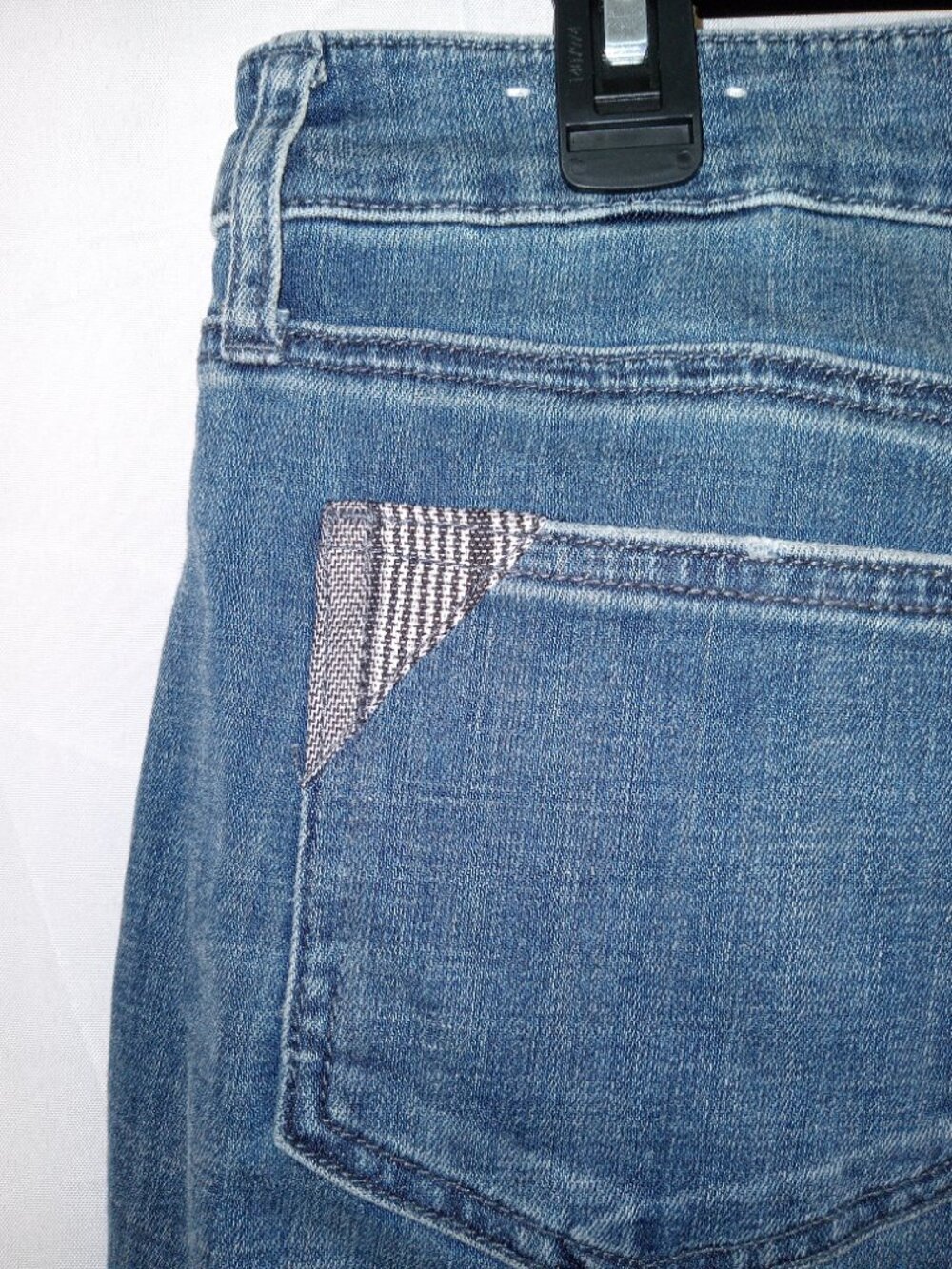Chico's So Slimming Girlfriend Slim Leg Ankle Jeans Embroidered Patchwork Sz 10 - Picture 7 of 13